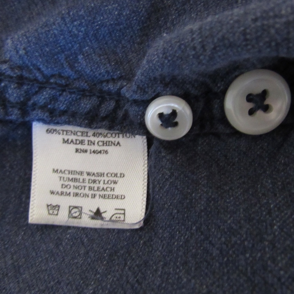 Faherty Blue Button-Down Shirt - image 8